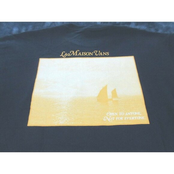 Vans Men's La Maison House of Vans LS T shirt Blue Yellow Size Medium NWT - Picture 5 of 5